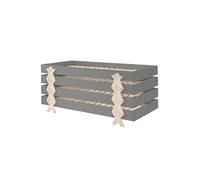 STAPEL - Lot de 4 Lits Empilables 90x200cm Gris Smiley -