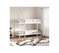 vidaXL Lit superposé blanc 75x190 cm pin massif