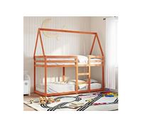 Lit Superposé avec Toit Meuble de Chambre Intérieur Bois de Pin Massif vidaXL