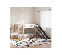 Vidaxl Lit Superposé Avec Toboggan Et Échelle 90x200cm Bois Pin Massif Multicolore