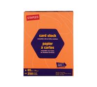 Staples 862158 Papier cartonn Brights 65 lb 8,5 pouces x 11 pouces Orange vif 250/Pqt