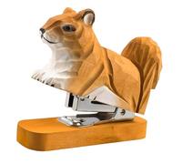 Stapleuse Animal En Bois De Merisier Sculptée À La Main,écureuil | compagnon de travail ludique, construction solide, empattement compact, cadeau créatif pour les amateurs d'articles de bureau