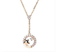 Star 18K Rose Diamond Pendant Party Party Pendentid Collier Fomen Women Bridal Charm Bijoux fabriqué en Chine