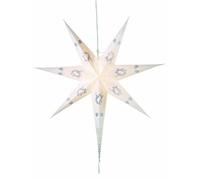 Star 231-40 étoile en Papier Gnistra ca. 85 cm x 70 cm, câble d'alimentation Inclus (3,5 m) Couleur: Blanc/Scintillement écrin