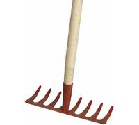 STAR 401-41 Râteau pour enfants,7 dents 13cm de large, manche en bois 75cm (couleur au hasard, 1 pièce)