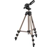 Star 5 Inch Video Camera Tripod 106.5 cm with Carry Bag (Aluminium Telescopic Tripod 4 Elements, 3-Way 3D Head, Integrated Bubble Levels, Quick Release) Beige