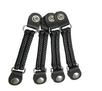 STAR AST Extenseurs de gilet de moto élégants et tendance avec double chaîne, clous en acier incorporés, Cuir - Noir, Taille unique