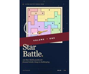Star Battle Puzzle Book: 120 Star Battle Logic Puzzles | 10x10 Grids | Also Known as Two Not Touch and Queens | With Complete Solutions