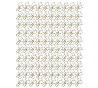 Star Binder Clips 100Pcs | Hollow Out Cartoon Design for Papers/Documents/Crafts | Strong Metal Clamps with Secure Grip | Decorative Office & School Supplies (Or)