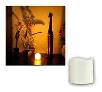 star bougie en plastique à led lumière vacillante minuteur fonctionne à piles, led couleur ambre 7,5 cm x 7,5 cm Incolore G