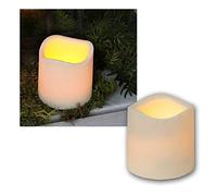 Star Bougie en plastique à LED Lumière vacillante Minuteur Fonctionne à piles, LED couleur ambre 7,5 cm x 7,5 cm