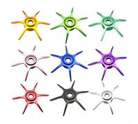 Star Bouton de frein pour moulinets Abu Max B3 B4 P3 P4 P5 - Pièce de mise à niveau en alliage d'aluminium pour moulinet de moulage de roue en forme de goutte d'eau noir (vert avocat, main droite)