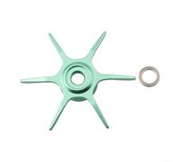 Star Bouton de frein pour moulinets Abu Max B3 B4 P3 P4 P5 - Pièce de mise à niveau en alliage d'aluminium pour moulinet de moulage de roue en forme de goutte d'eau noir (vert avocat, main gauche)