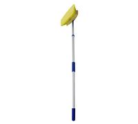 STAR BRITE Kit de brosses télescopiques de Luxe - Manche Extensible en Aluminium de qualité aéronautique, Poils Doux ou Moyens, flottent en Cas de Chute, Design Ergonomique, Nettoyage Multi-Surfaces