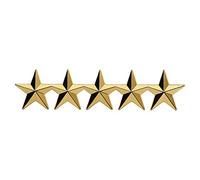 Star Brooch Collar Shoulder Pins for Women Men Symbol Sign Chinese Style Rank Level Badge Employee Service Symbol Signs