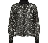 Star by Julien MacDonald Star by Julien MacDonald Black Contrast Collar Dot Shirt Black EU 46 (UK 18)