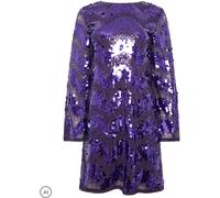 Star by Julien MacDonald Star by Julien MacDonald Chevron Sequin Tunic Dress violet FR 50 (EU 48)