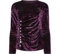 Star by Julien MacDonald Star by Julien MacDonald Purple Button Detail Velvet Top