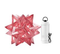 Star Camping Lamp - Polar Star Lights, Waterproof Ambient Gear with Geometric PP Board Lampshade, Outdoor Patio Ornament, Garden Party Accessory, Hanging Tent Lantern for Awning and Backyard Events