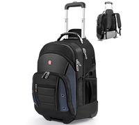 Star Cloud Sac à Dos à Roulettes 17,3 Pouces, Port USB & Type-C, Bagage Cabine 45L, Résistant à l’Eau, Sac Ordinateur Portable pour Voyage, Travail et Études