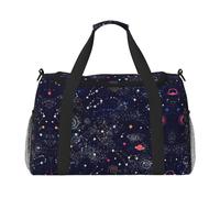 Star Constellation Map Sac de voyage à main - Grand sac de courses réutilisable, idéal pour le camping, le sport, la salle de sport et les activités de plein air, Noir , Taille unique