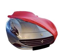 Star Cover bâche d'intérieur Compatible avec Ferrari California & California T Housse avec Manchons de rétroviseurs Rouge