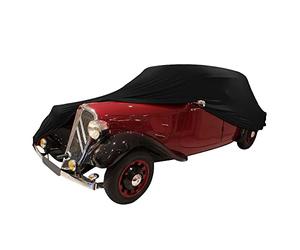 Star Cover Housse INTÉRIEUR Compatible avec Citroen Traction Avant FAMILIALE | Noir Housse | BÂCHE Auto Garage | Housse Cabriolet, Oldtimer, Voiture DE Sport | LIVRÉ Rapide
