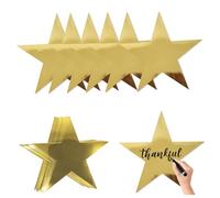 Star Cutouts 48 PièCes DéCoupéEs En Carton 11 Pouces ImperméAbles éToiles DoréEs DéCoupes Effet Miroir éToiles En Papier Double Face Inscriptibles DéCorations De FêTe De Mariage éToiles DoréEs éToiles