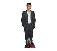 Star Cutouts CS1189 Brad Pitt Costume Noir en Carton Taille réelle avec Mini découpe - Idéal pour Les Fans de Films et de célébrités, Anniversaires et événements VIP