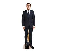 Star Cutouts Emmanuel Macron SC4076 Découpe en Carton Grandeur Nature avec Mini