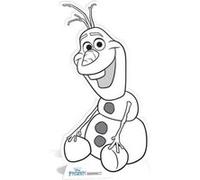 STAR CUTOUTS Figurine en carton à colorier - Olaf - La Reine des Neiges - 90 cm Blanc G
