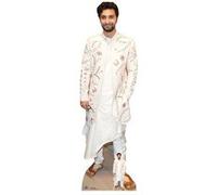 STAR CUTOUTS Figurine en carton - Ahad Raza Mir - Acteur Bollywood - Haut 185 cm Blanc