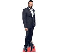 STAR CUTOUTS Figurine en carton - Ajay Devgn - Costume Noir - Acteur Bollywood - Haut 179 cm Blanc