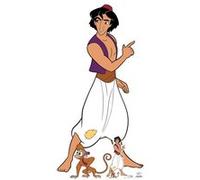 STAR CUTOUTS Figurine en carton Aladdin Disney H 185 CM Blanc G