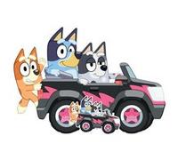 STAR CUTOUTS Figurine en carton Bluey, Bingo et Muffin conduisent une voiture décapotable - Haut 93 cm Multicolors G