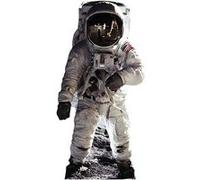 STAR CUTOUTS Figurine en carton Buzz Aldrin astronaute sur la lune - Haut 182 cm Blanc G