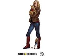 STAR CUTOUTS Figurine en carton Captain Marvel Brie Larson avec Goose H 174 CM Multicolors G
