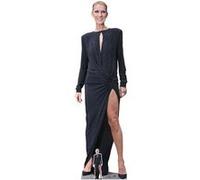 STAR CUTOUTS Figurine en carton Celine Dion robe de soirée gris-noir - Haut 173 cm Noir G