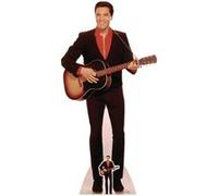 STAR CUTOUTS Figurine en carton Elvis Presley chemise rouge et guitare -H180 cm Noir G