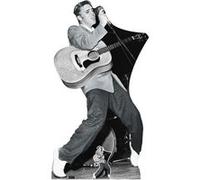 STAR CUTOUTS Figurine en carton - Elvis Presley micro et guitare noir et blanc - Haut 172 cm Noir G