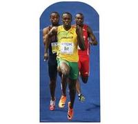 STAR CUTOUTS Figurine en carton et Passe Tete Usain Bolt en pleine course - Haut 179cm Multicolors G