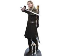 STAR CUTOUTS Figurine en carton Legolas, sa tenue mythique marron et son épée - Le Hobbit - Haut 187 cm Multicolors