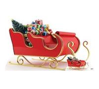 STAR CUTOUTS Figurine en carton - Noël - Traîneau du Père Noël avec des cadeaux - Haut 93 cm Rouge G