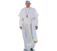 STAR CUTOUTS Figurine en carton Pape François Haut 176 cm Blanc G