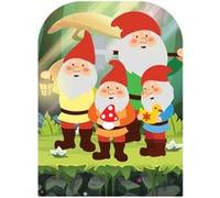 STAR CUTOUTS Figurine en carton Passe tête 4 nains de jardin bonnet rouge -Haut 131 cm Multicolors G