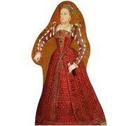STAR CUTOUTS Figurine en carton Passe tête Femme Dynastie Tudor - H 176 cm Rouge G