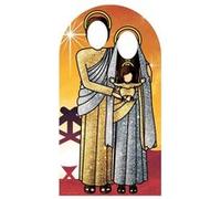 STAR CUTOUTS Holy Religious Sacred Family Adult Stand in Adult Size Carton Cutout, Carton, Multicolore, 174 x 93 x 174 cm