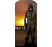 STAR CUTOUTS Figurine en carton Passe-Tête - Pilote de Chasse - Haut 193 cm Multicolors