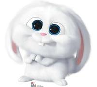 STAR CUTOUTS Figurine en carton Pompon le Lapin Comme des bêtes Hauteur 72 CM Blanc G