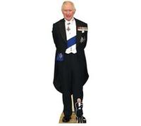 Star Cutouts SC4231 King Charles avec médailles en Carton Grandeur Nature avec Mini - Idéal pour présentations, événements et célébrations VE Day